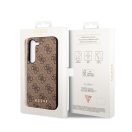 Guess 4G Charms Samsung Galaxy S23 szilikon tok, barna