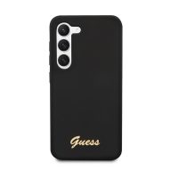   Guess Silicone Vintage Gold Samsung Galaxy S23 szilikon tok, fekete