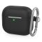 Phoner Simple Apple Airpods 3 szilikon tok akasztóval, fekete