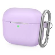 Phoner Simple Apple Airpods 3 szilikon tok akasztóval, lila