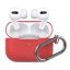 Phoner Simple Apple Airpods Pro szilikon tok akasztóval, piros