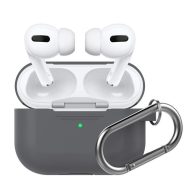   Phoner Simple Apple Airpods Pro szilikon tok akasztóval, sötétszürke
