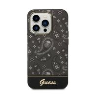   Guess Bandana Paisley Apple iPhone 14 Pro hátlap tok, fekete