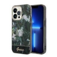   Guess Jungle Collection Apple iPhone 14 Pro hátlap tok, zöld