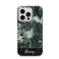   Guess Jungle Collection Apple iPhone 14 Pro hátlap tok, zöld