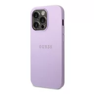 Guess Saffiano Strap Apple iPhone 14 Pro hátlap tok, lila