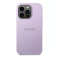 Guess Saffiano Strap Apple iPhone 14 Pro hátlap tok, lila