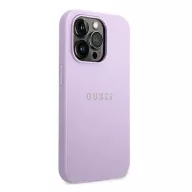 Guess Saffiano Strap Apple iPhone 14 Pro hátlap tok, lila