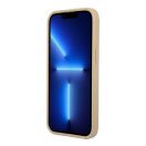 Guess SaffianoTriangle Apple iPhone 14 Pro hátlap tok, bézs