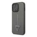 Guess SaffianoTriangle Apple iPhone 14 Pro hátlap tok, ezüst