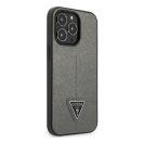 Guess SaffianoTriangle Apple iPhone 14 Pro hátlap tok, ezüst