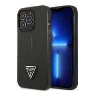   Guess SaffianoTriangle Apple iPhone 14 Pro hátlap tok, fekete
