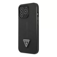   Guess SaffianoTriangle Apple iPhone 14 Pro hátlap tok, fekete