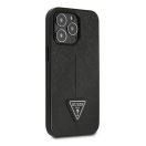 Guess SaffianoTriangle Apple iPhone 14 Pro hátlap tok, fekete