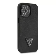   Guess SaffianoTriangle Apple iPhone 14 Pro hátlap tok, fekete
