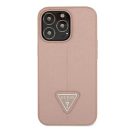 Guess SaffianoTriangle Apple iPhone 14 Pro hátlap tok, pink