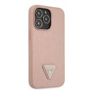 Guess SaffianoTriangle Apple iPhone 14 Pro hátlap tok, pink
