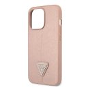 Guess SaffianoTriangle Apple iPhone 14 Pro hátlap tok, pink