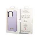 Guess Silicone Vintage Gold Apple iPhone 14 Pro hátlap tok, lila
