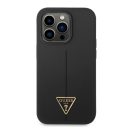 Guess Silicone Triangle Apple iPhone 14 Pro hátlap tok, fekete