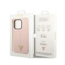 Guess Silicone Triangle Apple iPhone 14 Pro hátlap tok, pink