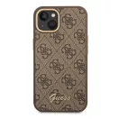 Guess 4G Vintage Gold Apple iPhone 14 Plus hátlap tok, barna