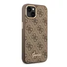 Guess 4G Vintage Gold Apple iPhone 14 Plus hátlap tok, barna