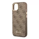 Guess 4G Vintage Gold Apple iPhone 14 Plus hátlap tok, barna