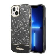  Guess Bandana Paisley Apple iPhone 14 Plus hátlap tok, fekete
