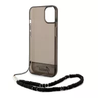   Guess Translucent Pearl Strap Apple iPhone 14 Plus hátlap tok, fekete