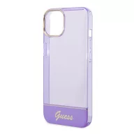 Guess Translucent Apple iPhone 14 Plus hátlap tok, lila
