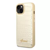   Guess Croco Collection Apple iPhone 14 Plus hátlap tok, arany