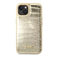   Guess Croco Collection Apple iPhone 14 Plus hátlap tok, arany