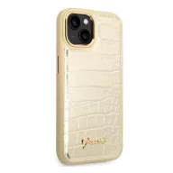   Guess Croco Collection Apple iPhone 14 Plus hátlap tok, arany
