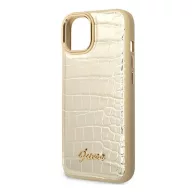   Guess Croco Collection Apple iPhone 14 Plus hátlap tok, arany