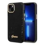   Guess Croco Collection Apple iPhone 14 Plus hátlap tok, fekete