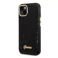   Guess Croco Collection Apple iPhone 14 Plus hátlap tok, fekete