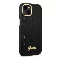   Guess Croco Collection Apple iPhone 14 Plus hátlap tok, fekete