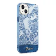   Guess Porcelain Collection Apple iPhone 14 Plus hátlap tok, kék