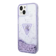   Guess Liquid Glitter Palm Apple iPhone 14 Plus hátlap tok, lila
