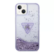   Guess Liquid Glitter Palm Apple iPhone 14 Plus hátlap tok, lila
