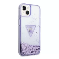   Guess Liquid Glitter Palm Apple iPhone 14 Plus hátlap tok, lila
