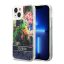 Guess Flower Liquid Glitter Apple iPhone 14 Plus hátlap tok, kék