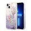 Guess Flower Liquid Glitter Apple iPhone 14 Plus hátlap tok, lila