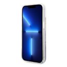 Guess Flower Liquid Glitter Apple iPhone 14 Plus hátlap tok, lila