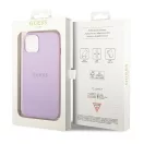Guess Saffiano Strap Apple iPhone 14 Plus hátlap tok, lila