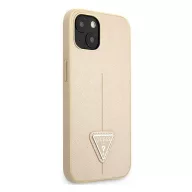   Guess SaffianoTriangle Apple iPhone 14 Plus hátlap tok, bézs