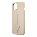 Guess SaffianoTriangle Apple iPhone 14 Plus hátlap tok, bézs