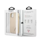 Guess SaffianoTriangle Apple iPhone 14 Plus hátlap tok, bézs