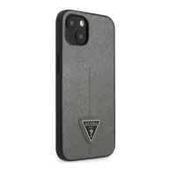   Guess SaffianoTriangle Apple iPhone 14 Plus hátlap tok, ezüst